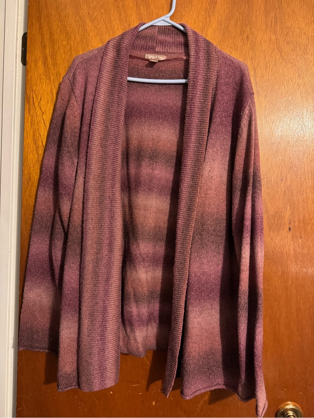 White Stag Mauve Gradient Open-Front Cardigan